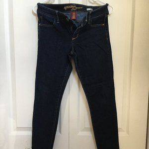 Arizona Womens Super Skinny  Low Rise Jeans Blue Denim Juniors 5 Short